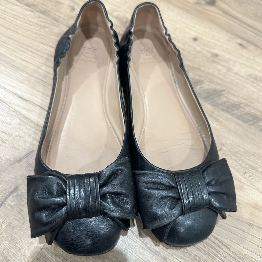 TORY BURCH DIVINE BOW DRIVER BALLET FLAT W8